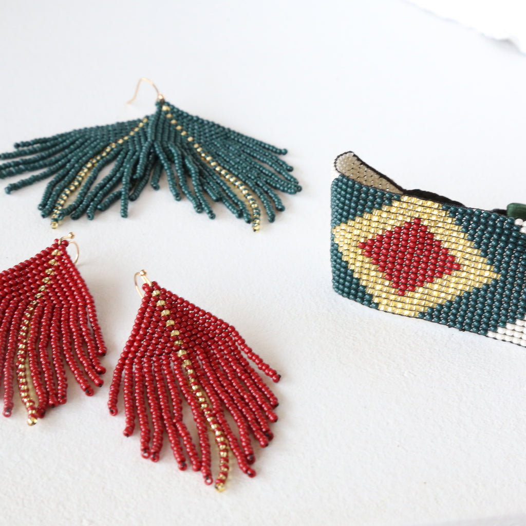 Raya Wine Earrings