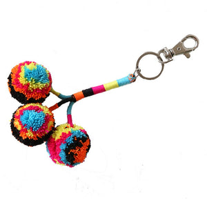 Pom Key Fob Black Multi