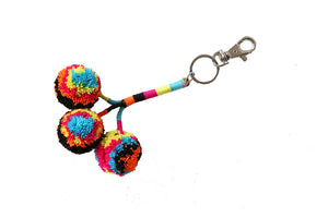 Pom Key Fob Purple Multi