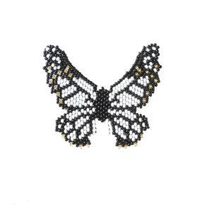 Butterfly White Embera Pin