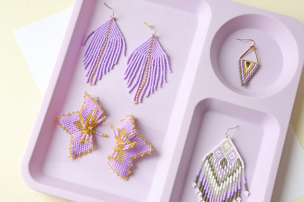 Lilac Uve Embera Earring