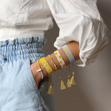 Ukrainian Flag Coral Bracelet