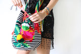 Flores Mochila Blanco Tres