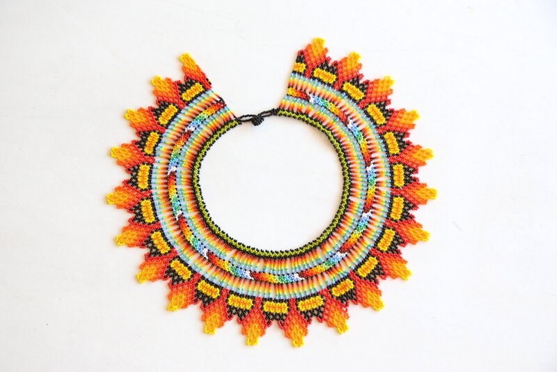 Embera Necklace Collar Flame