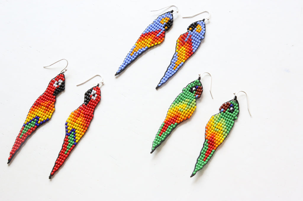Periwinkle Parrot Earrings
