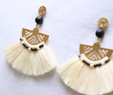 Luna Tassel Earring - Cream
