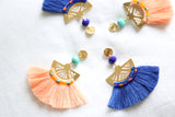 Luna Tassel Earring - Cobalt