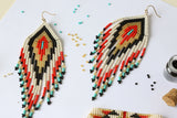 Punta Red Embera Earrings