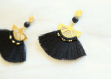 Luna Tassel Earring - Black