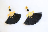 Luna Tassel Earring - Black