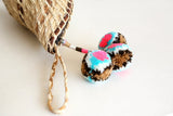Luna Pom Clutch Teal