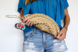 Luna Pom Clutch Teal