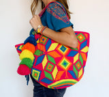 Tassel Tote Hot Pink