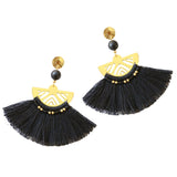 Luna Tassel Earring - Black