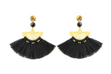 Luna Tassel Earring - Black