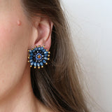 Navy Burst Earring