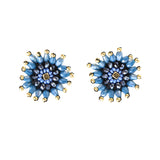 Navy Burst Earring