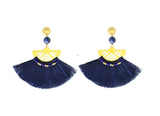 Luna Tassel Earring - Navy