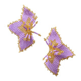 Flower Lilac Embera Earrings
