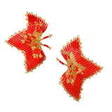 Flower Poppy Embera Earrings