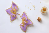 Flower Lilac Embera Earrings