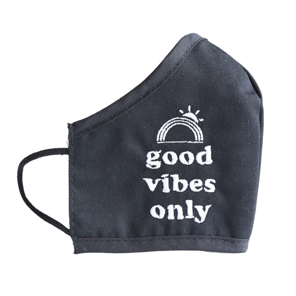 Good Vibes Embroidered Mask
