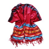 Deep Red Ruana Poncho