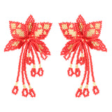 Red Orchid Earring