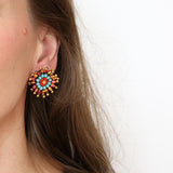 Turq Burst Earring