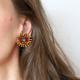 Wine Burst Earring