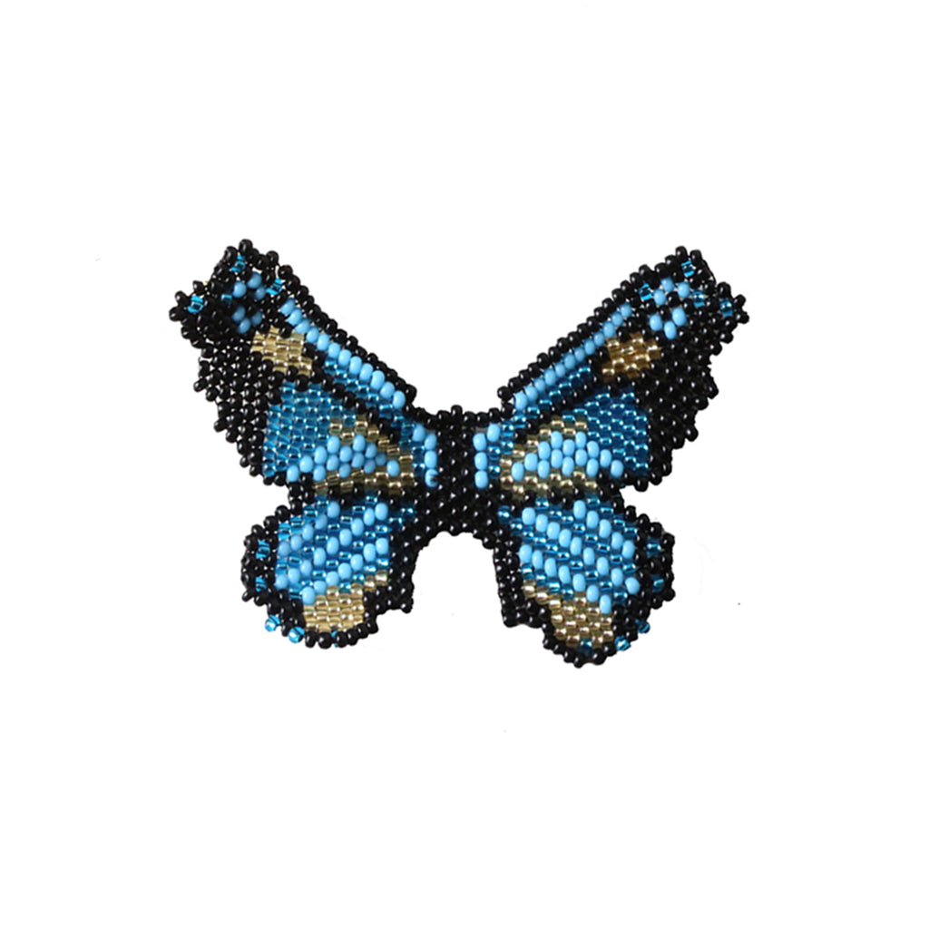Butterfly Blue Embera Pin