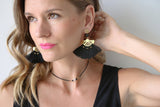Luna Tassel Earring - Black