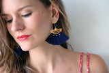 Luna Tassel Earring - Navy